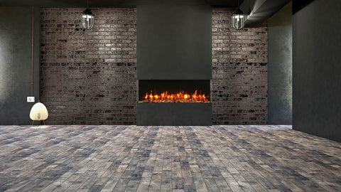 Image of 60-TRU-VIEW-SLIM – 60″ wide x 3-7/8″ in depth – 3 sided glass electric fireplace