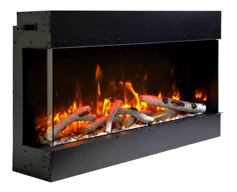 Image of 60-TRU-VIEW-SLIM – 60″ wide x 3-7/8″ in depth – 3 sided glass electric fireplace