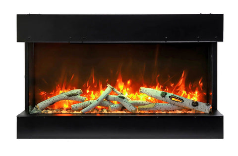 Image of 72-TRU-VIEW-SLIM – 72″ wide x 3-7/8″ in depth – 3 sided glass electric fireplace