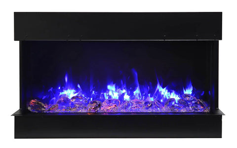 Image of 60-TRU-VIEW-SLIM – 60″ wide x 3-7/8″ in depth – 3 sided glass electric fireplace