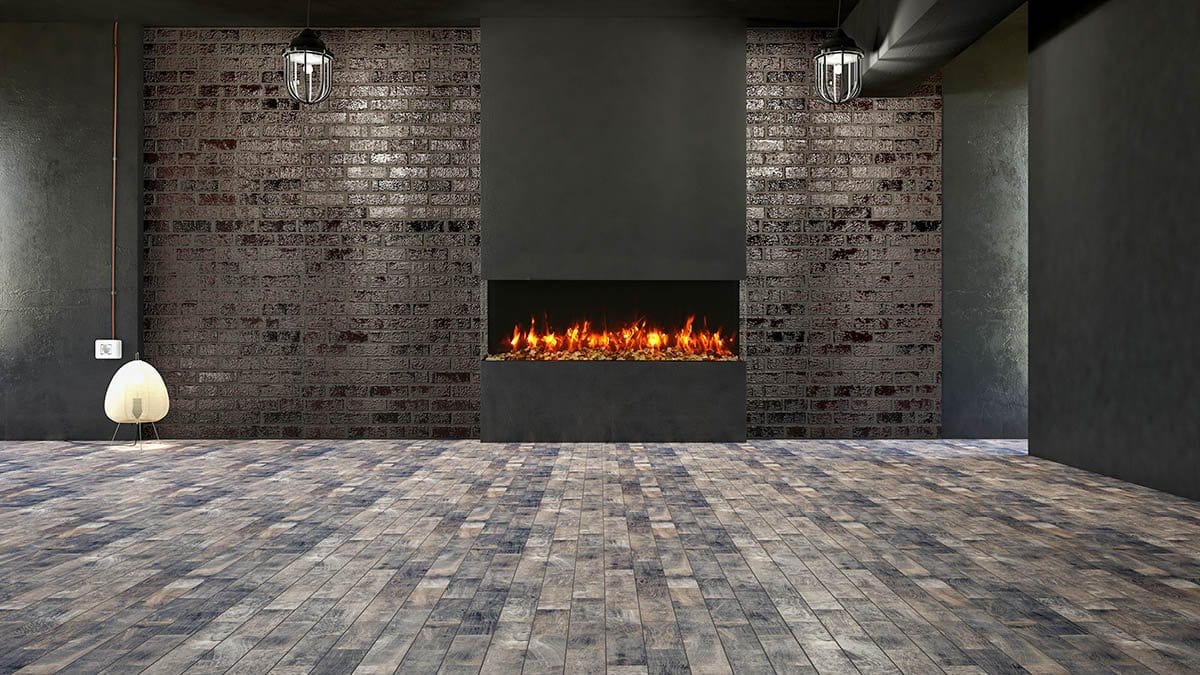 60-TRU-VIEW-SLIM – 60″ wide x 3-7/8″ in depth – 3 sided glass electric fireplace