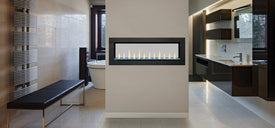 The CLEARion Elite 50 See Through electric fireplace