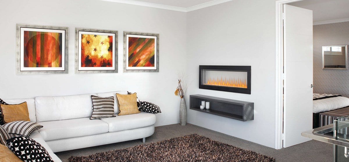 The CLEARion Elite 50 See Through electric fireplace