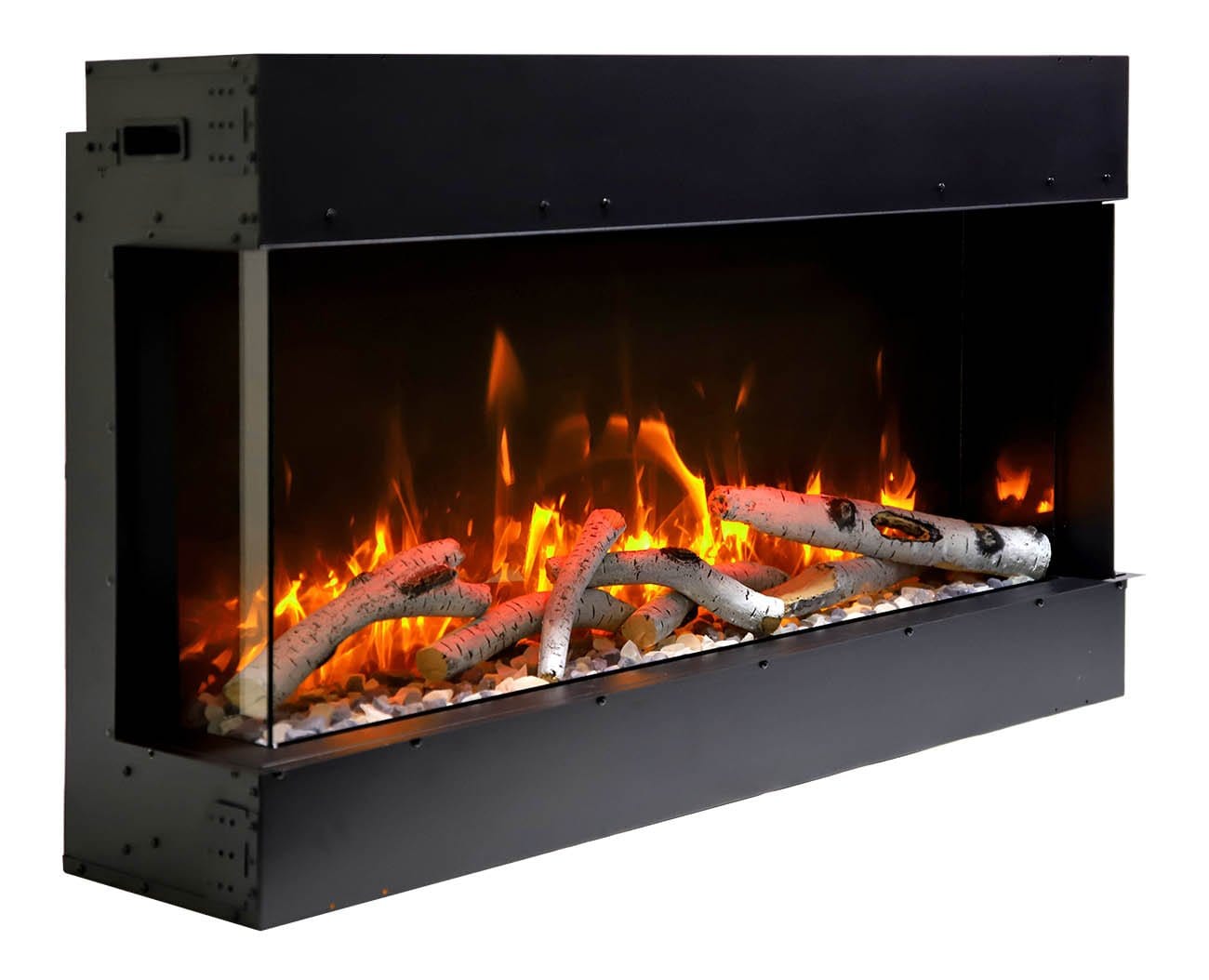 60-TRU-VIEW-SLIM – 60″ wide x 3-7/8″ in depth – 3 sided glass electric fireplace