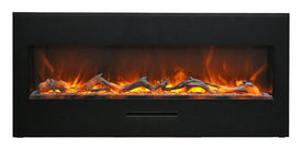 WM-FM-50-BG Wall Mount or Flush Mount Electric Fireplace with Glass Surround