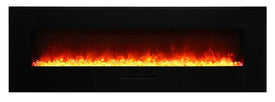 WM-FM-60-7023-BG Wall Mount or Flush Mount Electric Fireplace with Glass Surround
