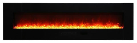 Image of WM-FM-72-8123-BG Wall Mount or Flush Mount Electric Fireplace with Glass Surround