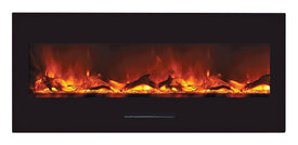 WM-FM-50-BG Wall Mount or Flush Mount Electric Fireplace with Glass Surround