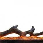 Image of WM-FM-60-7023-BG Wall Mount or Flush Mount Electric Fireplace with Glass Surround